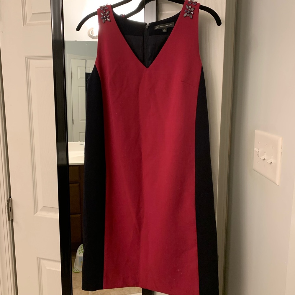 Adriana Papell shift dress with Jewels size S